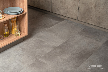 Кварцвиниловая плитка CERAMO VINILAM XXL STONE GLUE Цемент Стальной 71610